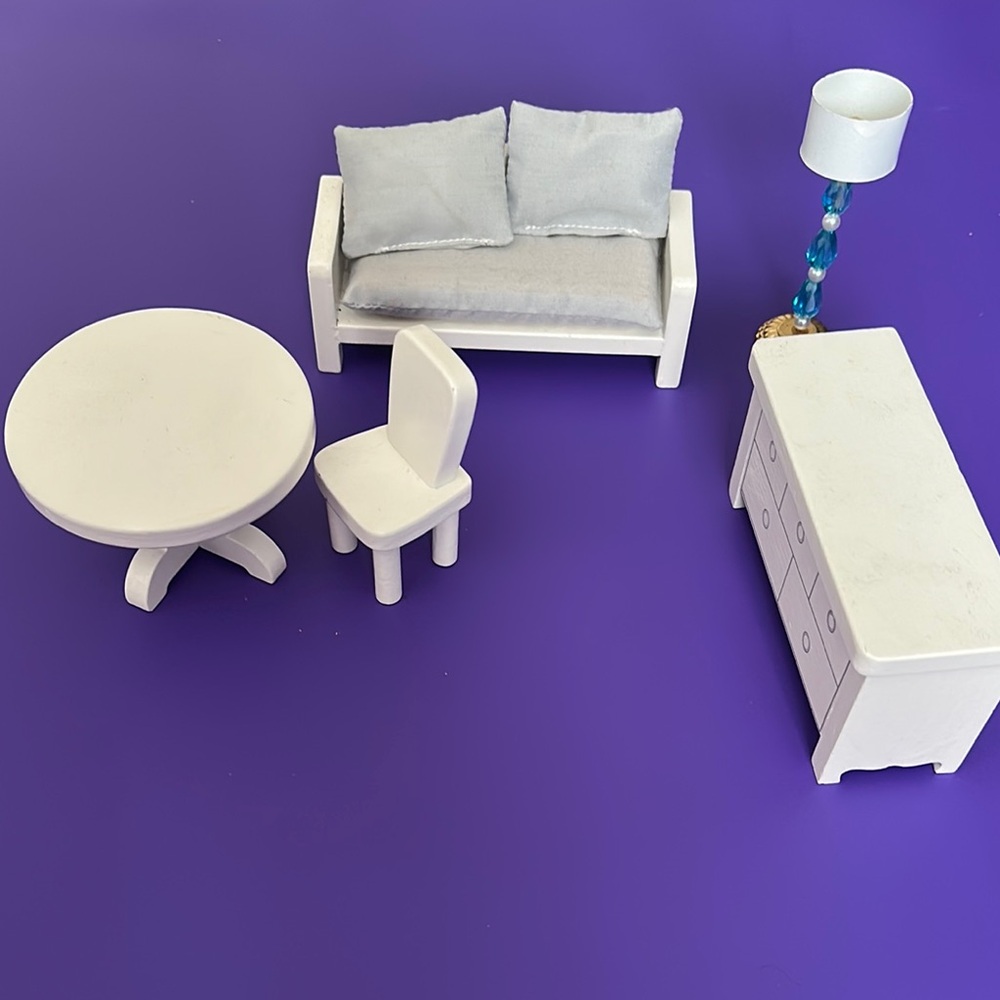 Pottery Barn Kids White Dollhouse Furniture Set